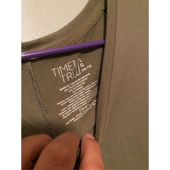 Time And Tru Green Short Sleeve Pocket Dress Size Large - Picture 6 of 6